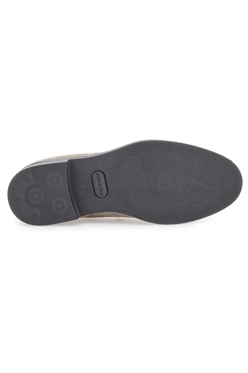 Mocassini Tortora in Pelle Suede Made in Italy PITTARELLO 0730