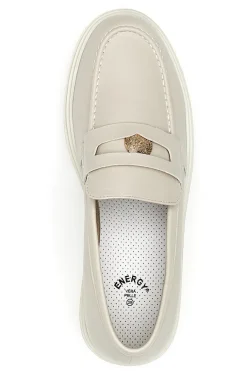 Mocassino Beige e Dettagli Oro Energy 1303