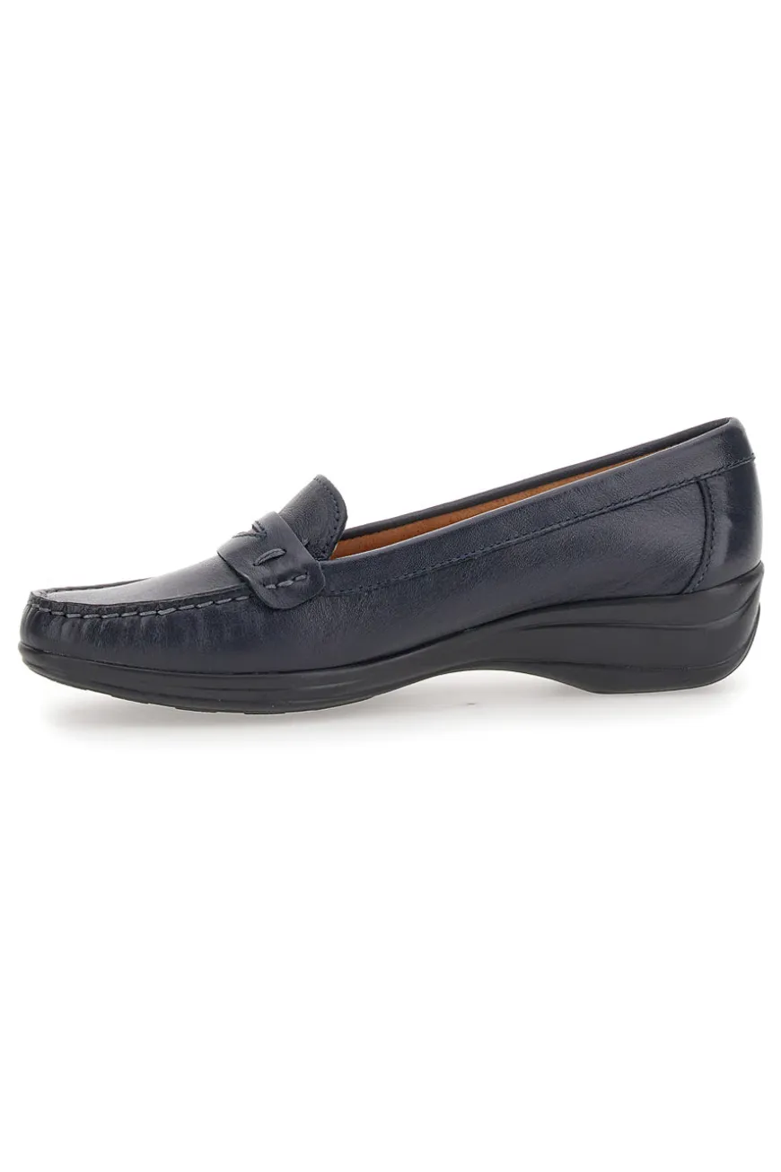 Mocassino blu in vera pelle PITTARELLO FOCUS 8164