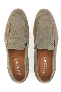 Mocassino in Pelle Scamosciata Beige PITTARELLO 1131