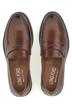 Mocassino Marrone Vera Pelle Longford 711