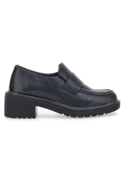 Mocassino Nero con Tacco Galia 2200115