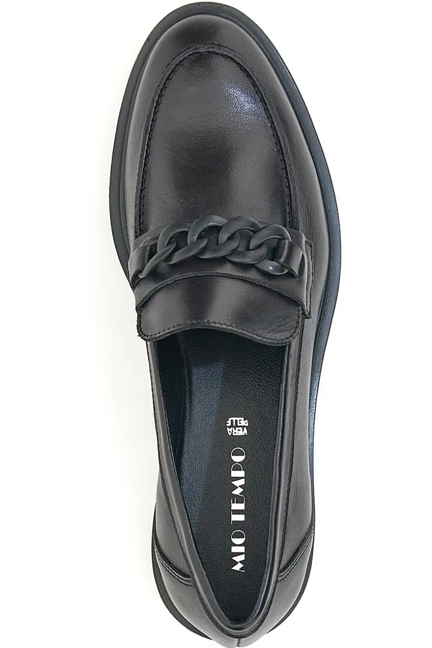 Mocassino Vera Pelle Nero Mio Tempo 243371