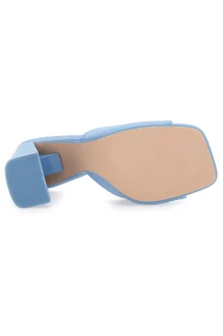 Mule con tacco largo azzurro Renato Balestra 67305