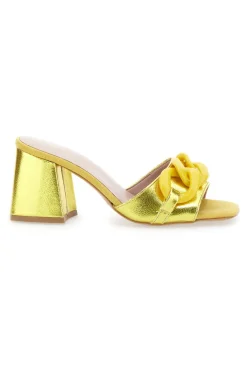 Mules Chic Pittarello 0148 Giallo Metallizzato