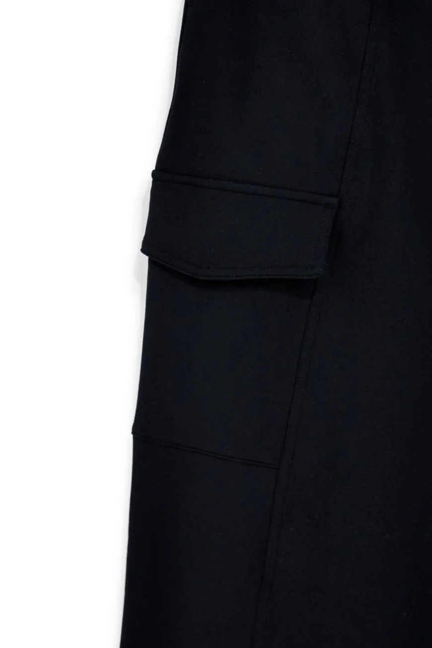 Pantalone Nero Cargo con Coulisse Skechers PT101