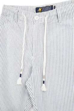 Pantaloni bianco azzurro a righe U.s.grand polo US61104M