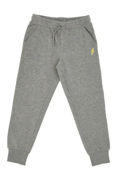 Pantaloni Grigi con Logo Ricamato Pitt Kids PT-B-FP-05022