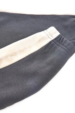 Pantaloni grigio antracite con bande laterali e stampa beige Pitt Kids PT-KP-8020