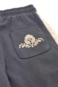 Pantaloni grigio antracite con bande laterali e stampa beige Pitt Kids PT-KP-8020