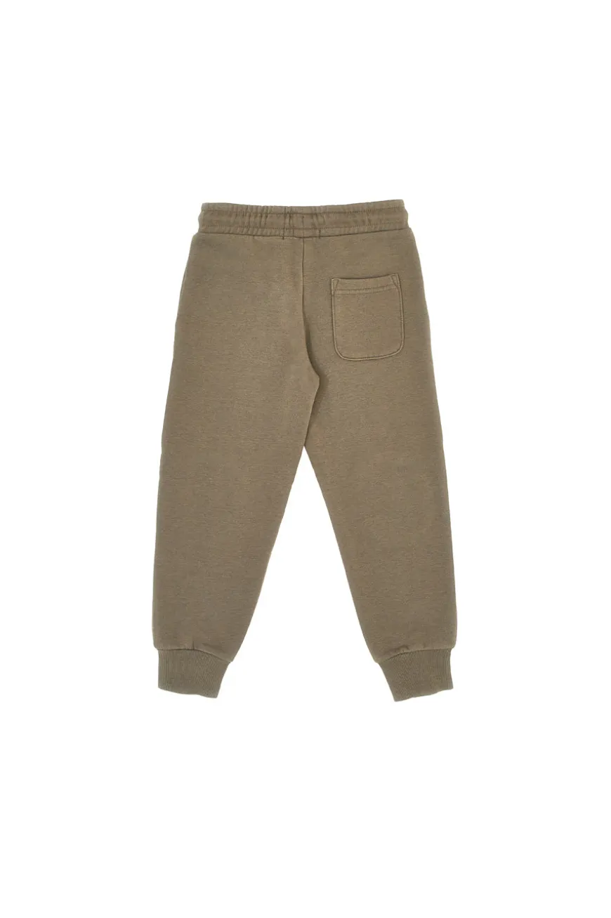 Pantaloni jogger verde militare con rinforzi ricamati Pitt Kids PT-KP-8004