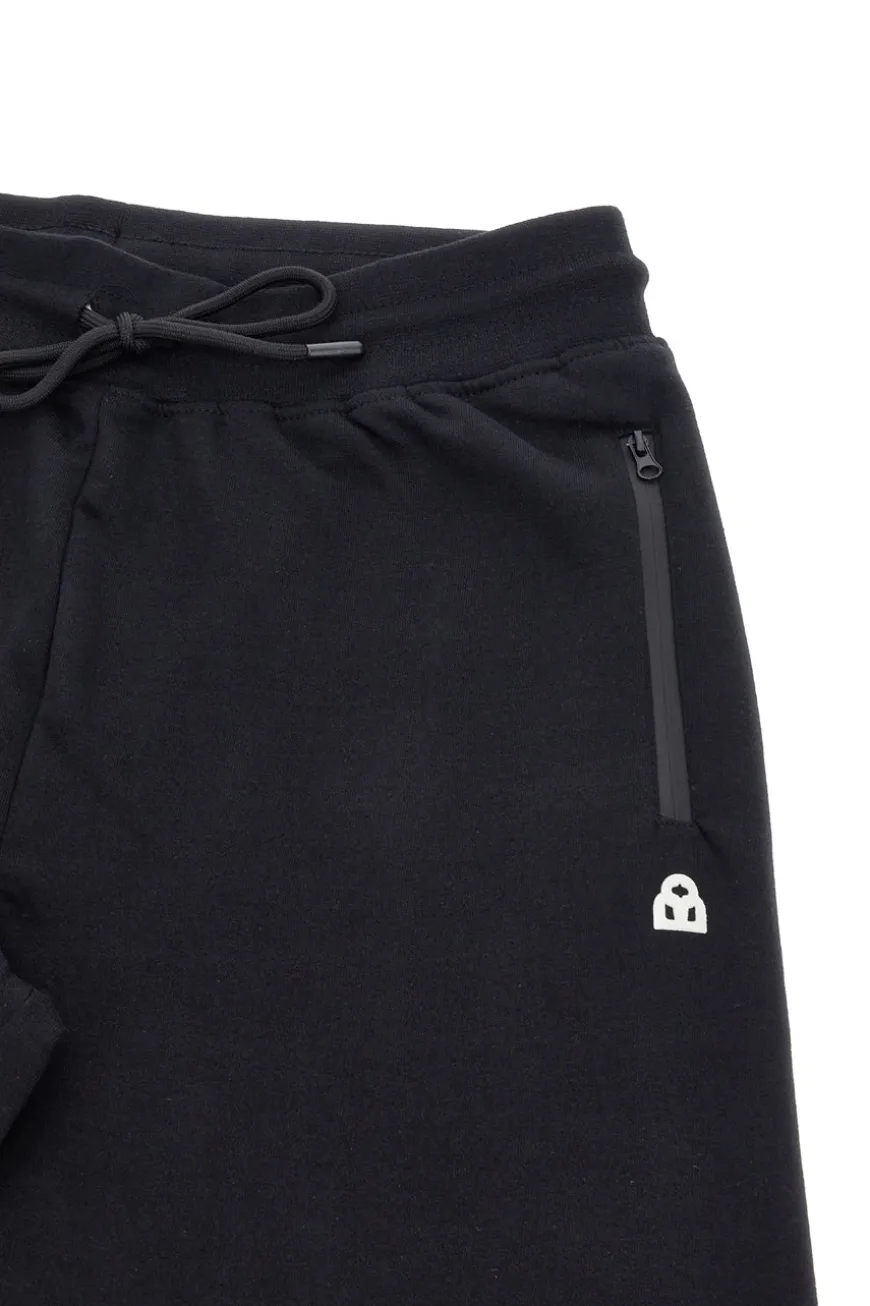 Pantaloni neri in felpa con zip Boardman NBY814