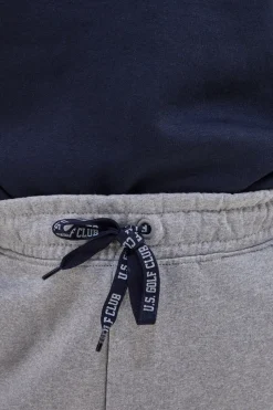 Pantaloni tuta grigi in cotone e poliestere con polsino alla caviglia U.S. Golf Club F105