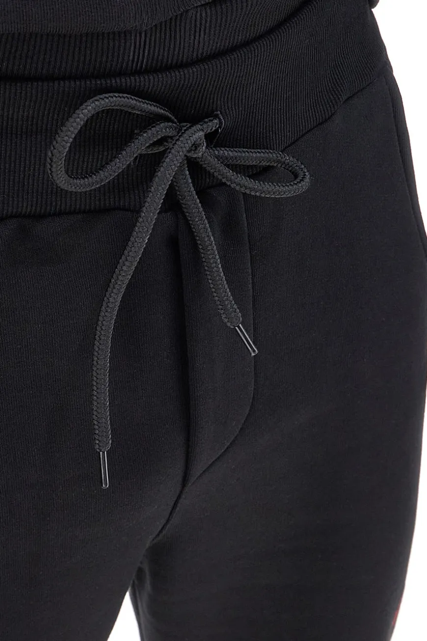 Pantaloni tuta sportivi neri con logo Abarth AH001PA