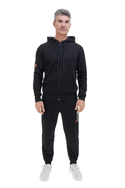 Pantaloni tuta sportivi neri con logo Abarth AH001PA