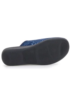 Pantofola blu con fantasia floreale e sottopiede anatomico Inblu 49CF