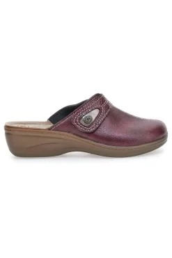 Pantofola bordeaux anatomica con cuciture a vista Inblu 80LY