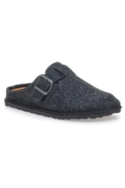 Pantofola grigio scuro in feltro con fibbia regolabile Inblu 24 SI