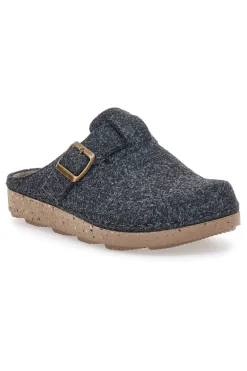Pantofola grigio scuro in feltro con fibbia Inblu 23MT