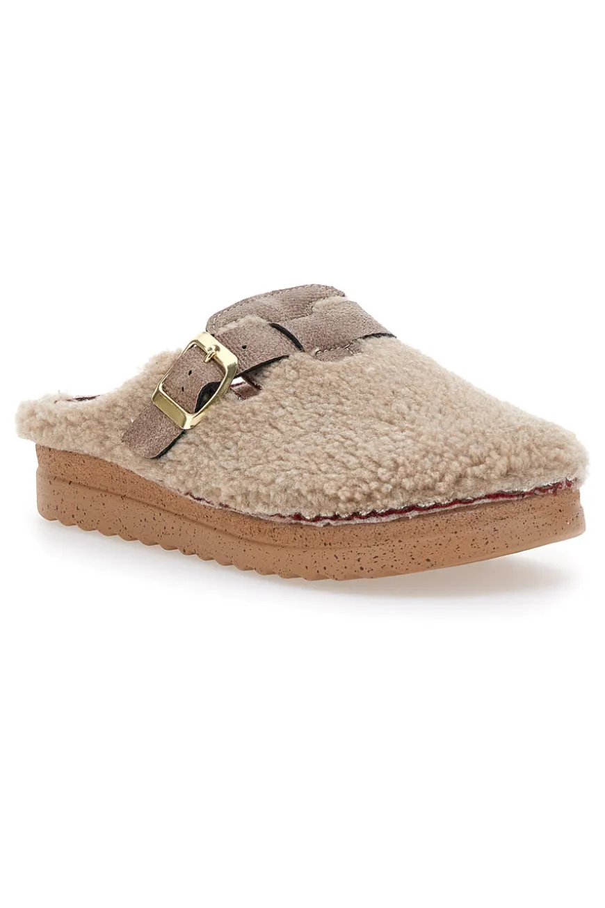 Pantofole beige con cinturino Plocadi 1913