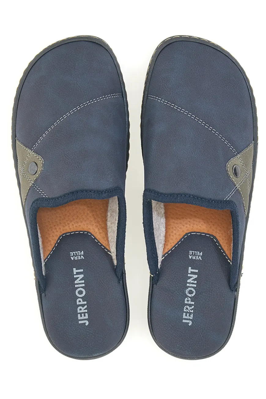 Pantofole blu con dettagli fango e suola comfort Jerpoint NR35AR