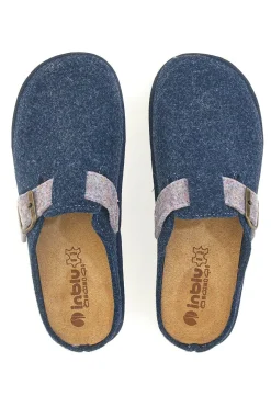 Pantofole blu con fibbia regolabile e suola comfort Inblu 42 CS