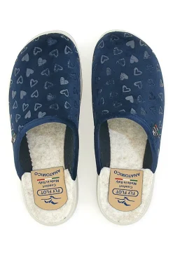 Pantofole blu con tomaia stretch FLY FLOT 5123