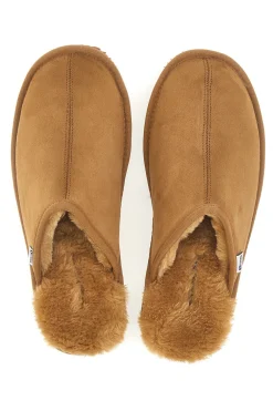 Pantofole color cuoio con interno in pelo e suola antiscivolo Superga S64U876