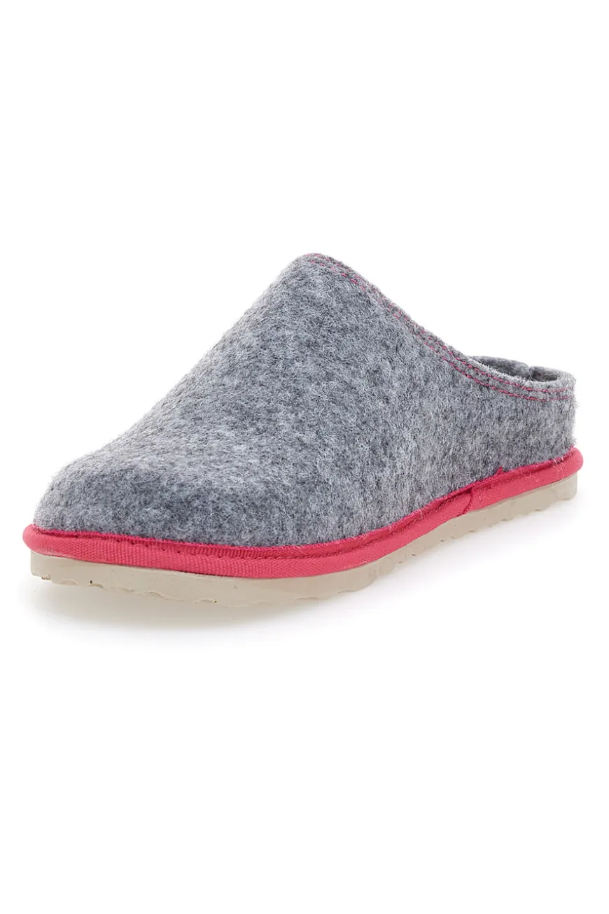 Pantofole grigie con bordo rosso INBLU 39 CS
