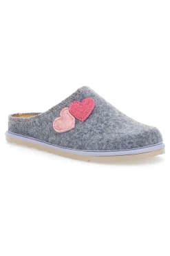 Pantofole grigie con cuori colorati INBLU 37 CS
