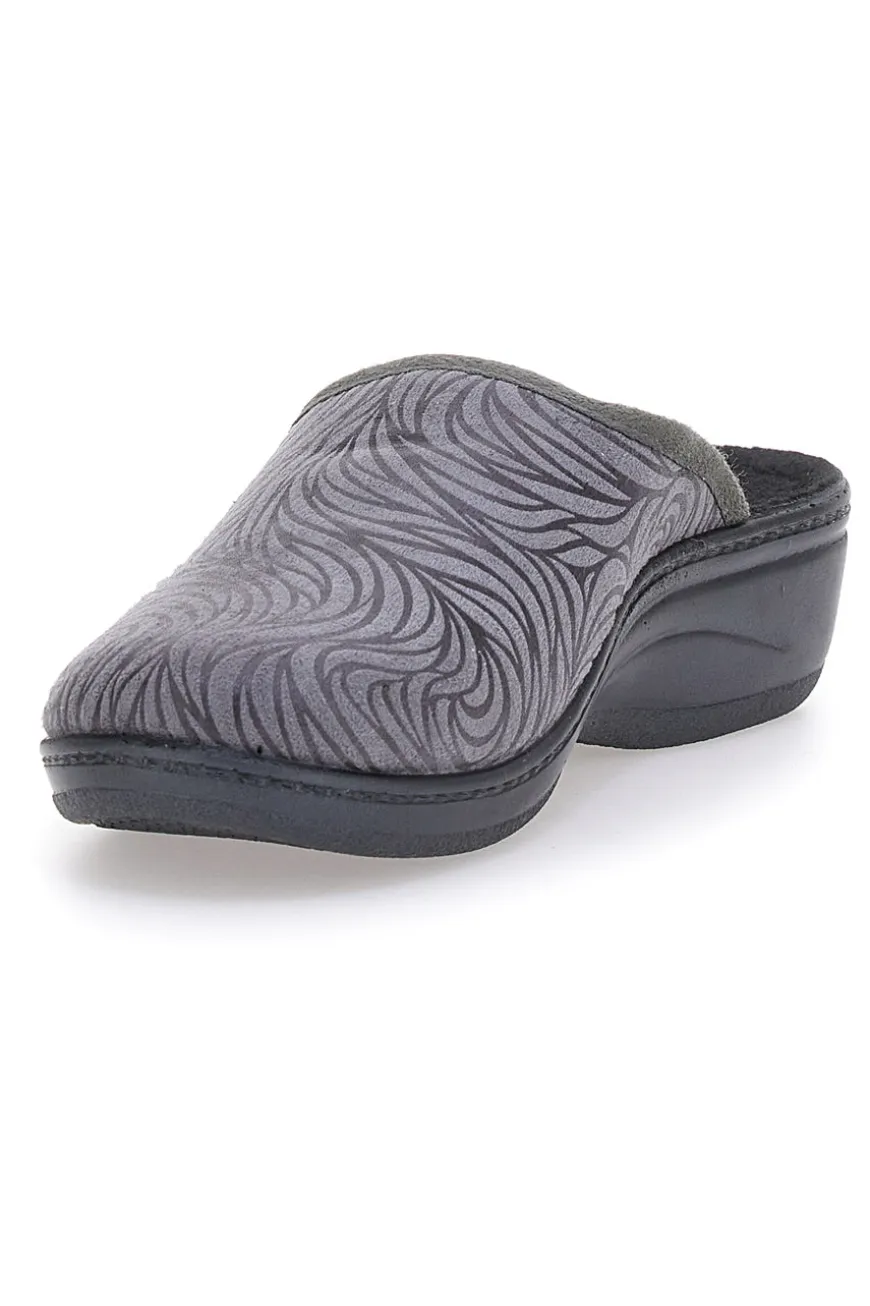 Pantofole grigie con fantasia circolare INBLU 76 LY