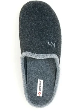 Pantofole Grigie con Plantare Estraibile e Suola in Gomma Superga 10225