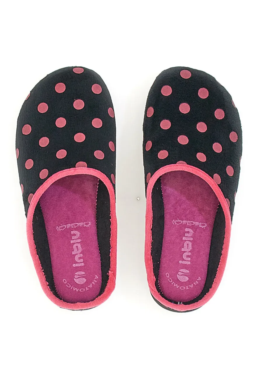 Pantofole Inblu 90 EC Nere Pois