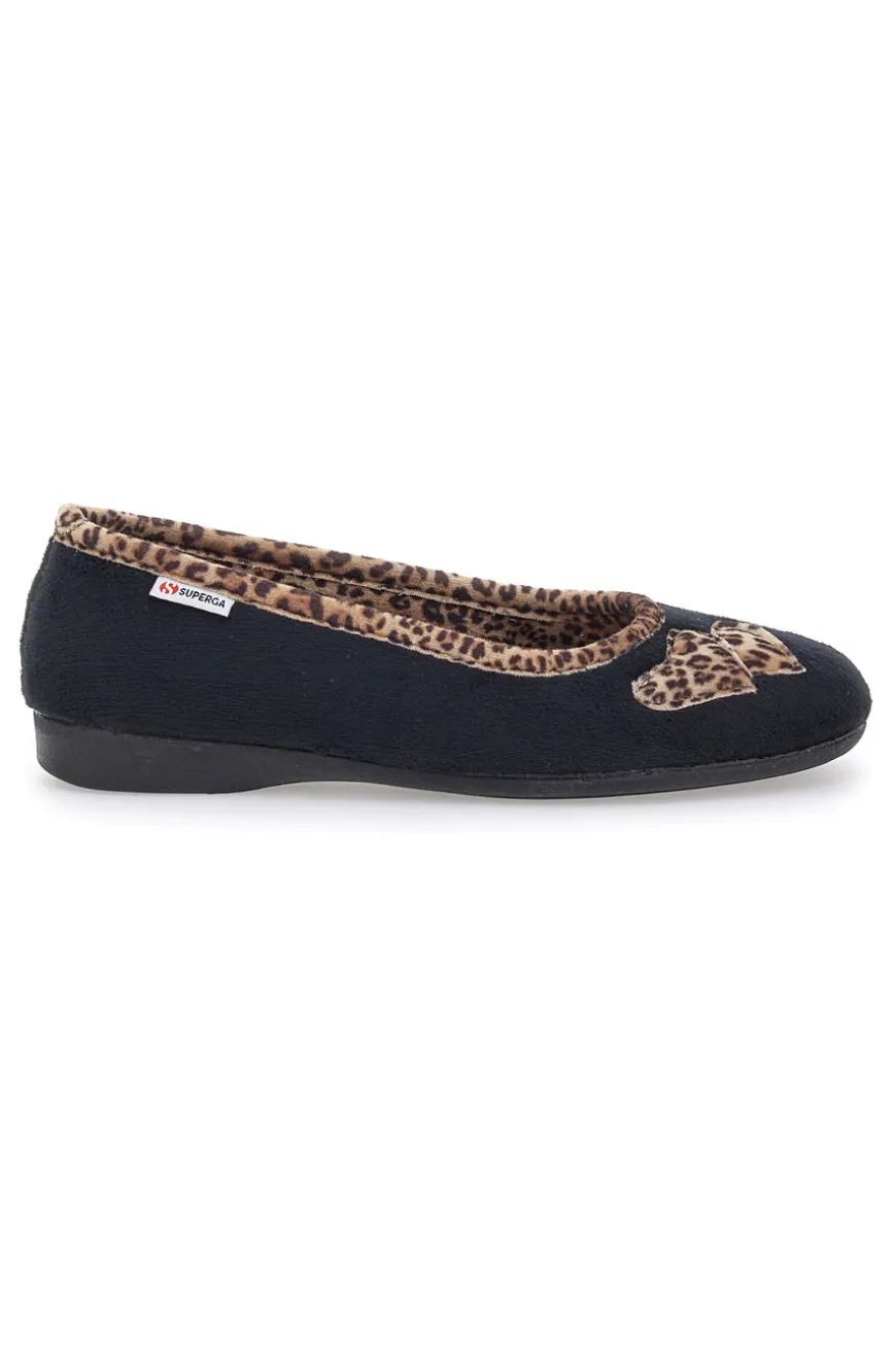 Pantofole Nere Animalier Superga 41598