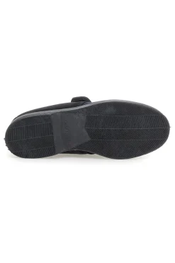 Pantofole nere con chiusura a strappo Antica pantofoleria 58