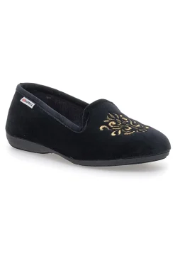 Pantofole Nere con Soletta Estraibile e Suola in Gomma Superga 10272