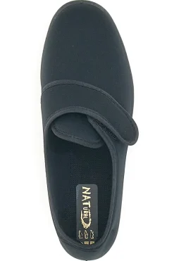 Pantofole nere con strappo Natural 650