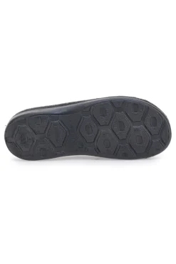 Pantofole Nere in Feltro con Catena Color Canna di Fucile Grazie 3004d