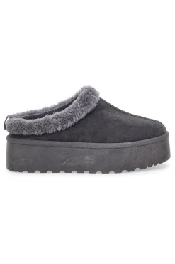Pantofole Stivaletti con Pelo Grigie Con Platform Pittarello Love 1913
