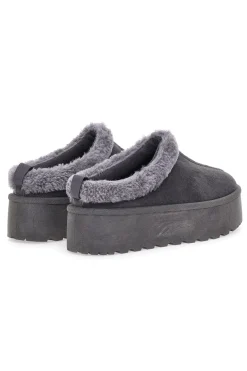 Pantofole Stivaletti con Pelo Grigie Con Platform Pittarello Love 1913