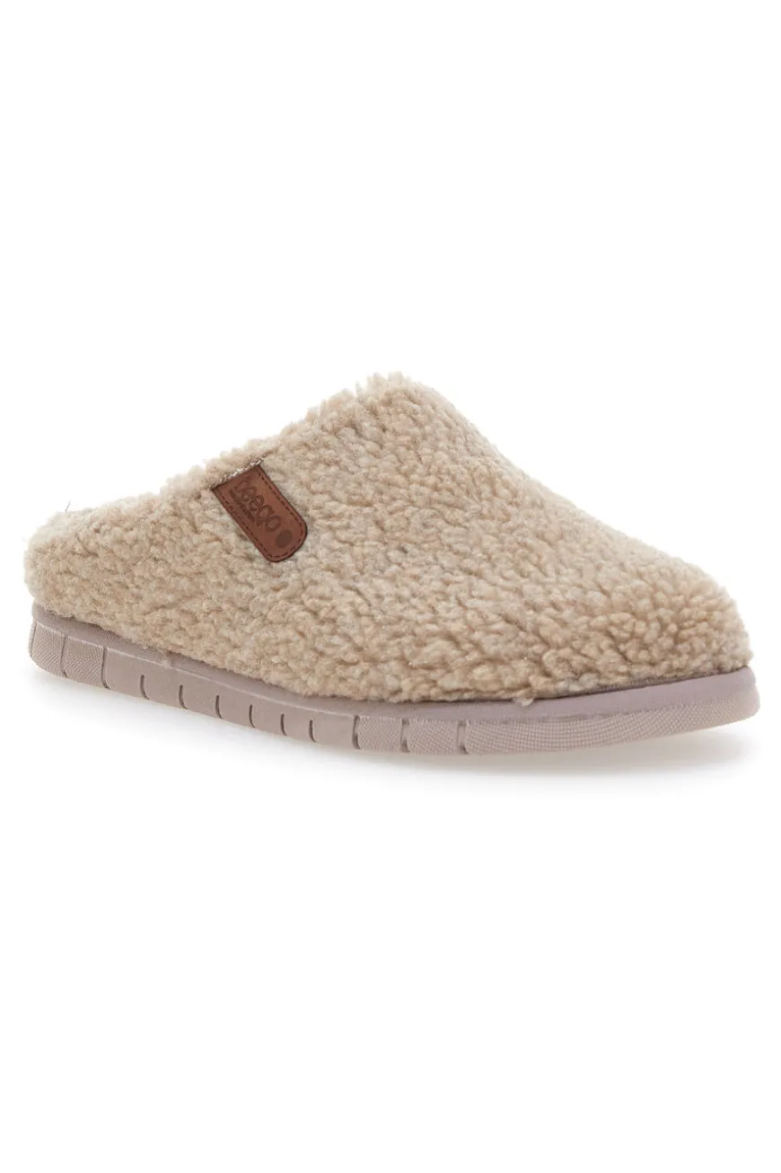 Pantofole teddy taupe Beego 7485