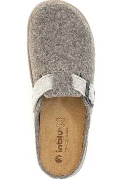 Pantofole Tortora con fibbia e sottopiede estraibile INBLU 38 cs