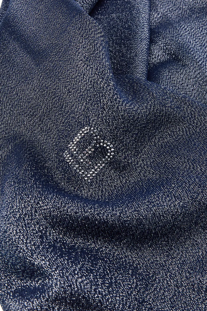 Pashmina blu con frange Laura Biagiotti 99s298-71