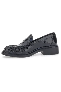 Pittarello BT24321029 Loafer aus schwarzem Lackleder mit niedrigem Absatz