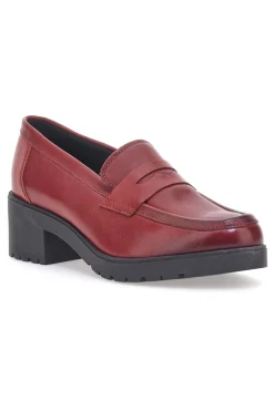 Pittarello Glam Roter Mokassin aus echtem Leder 85035
