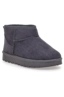 Pittarello Love PK1699D dunkelgraue Slipper-Stiefeletten mit Fellfutter