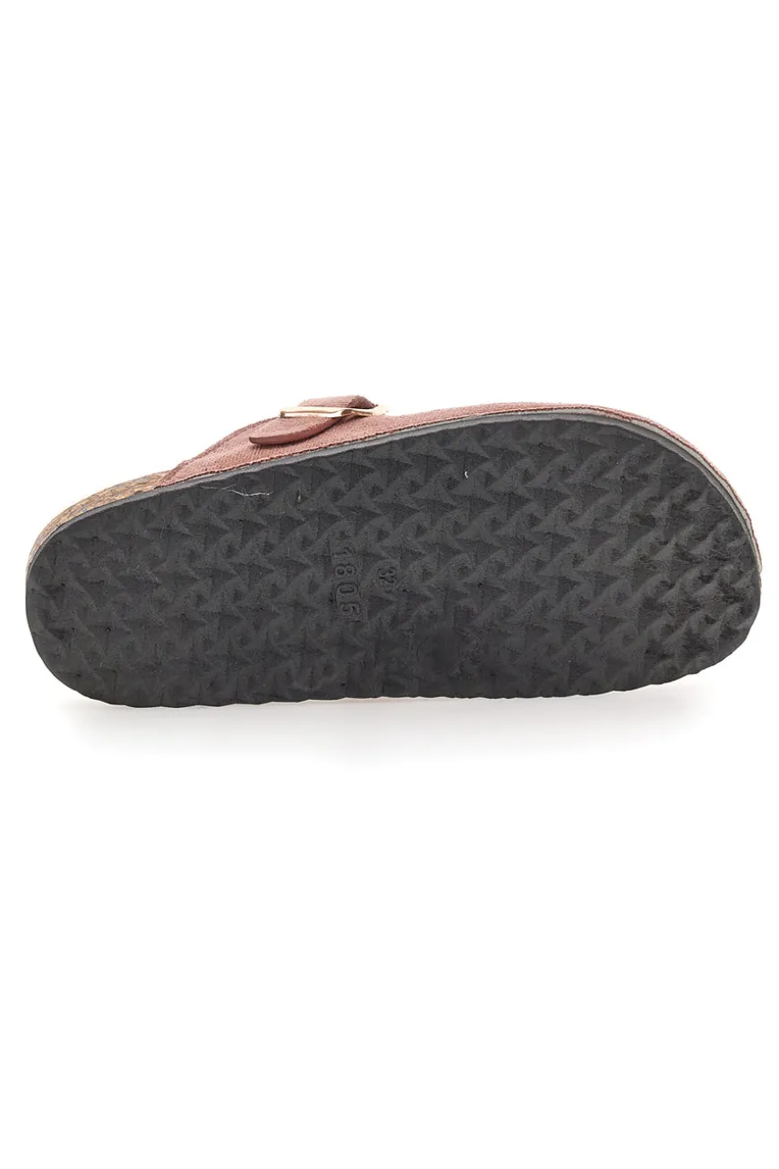 Pittarello Love 1071 Rosa Hausschuhe mit Schnalle und Fellfutter