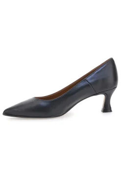 Pittarello Plus 555 Schwarze Pumps aus Leder mit mittlerem Absatz, hergestellt in Italien