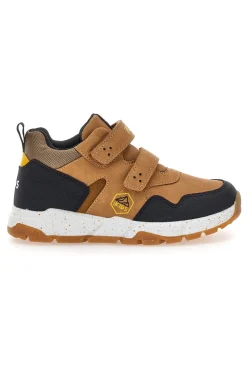 Pitt Kids 127 Braune Trekking-Sneaker mit Doppelriemen