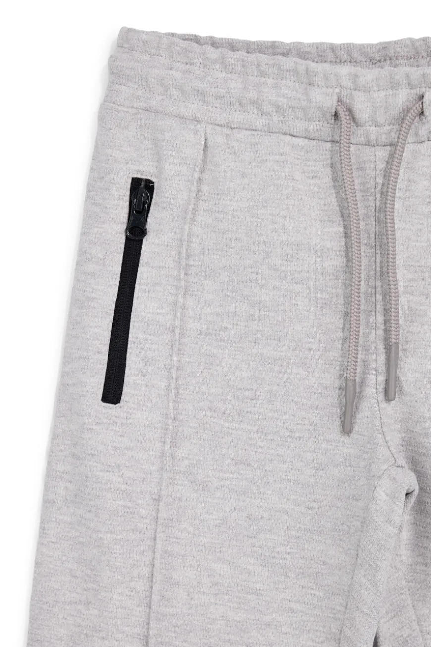 Pitt Kinder Hose grau mit Kordelzug und Reißverschluss Pt-b-p-9054